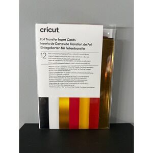 Cricut Foil Transfer Insert Cards R40 Gold Metallic‎ Red Black White Sheets